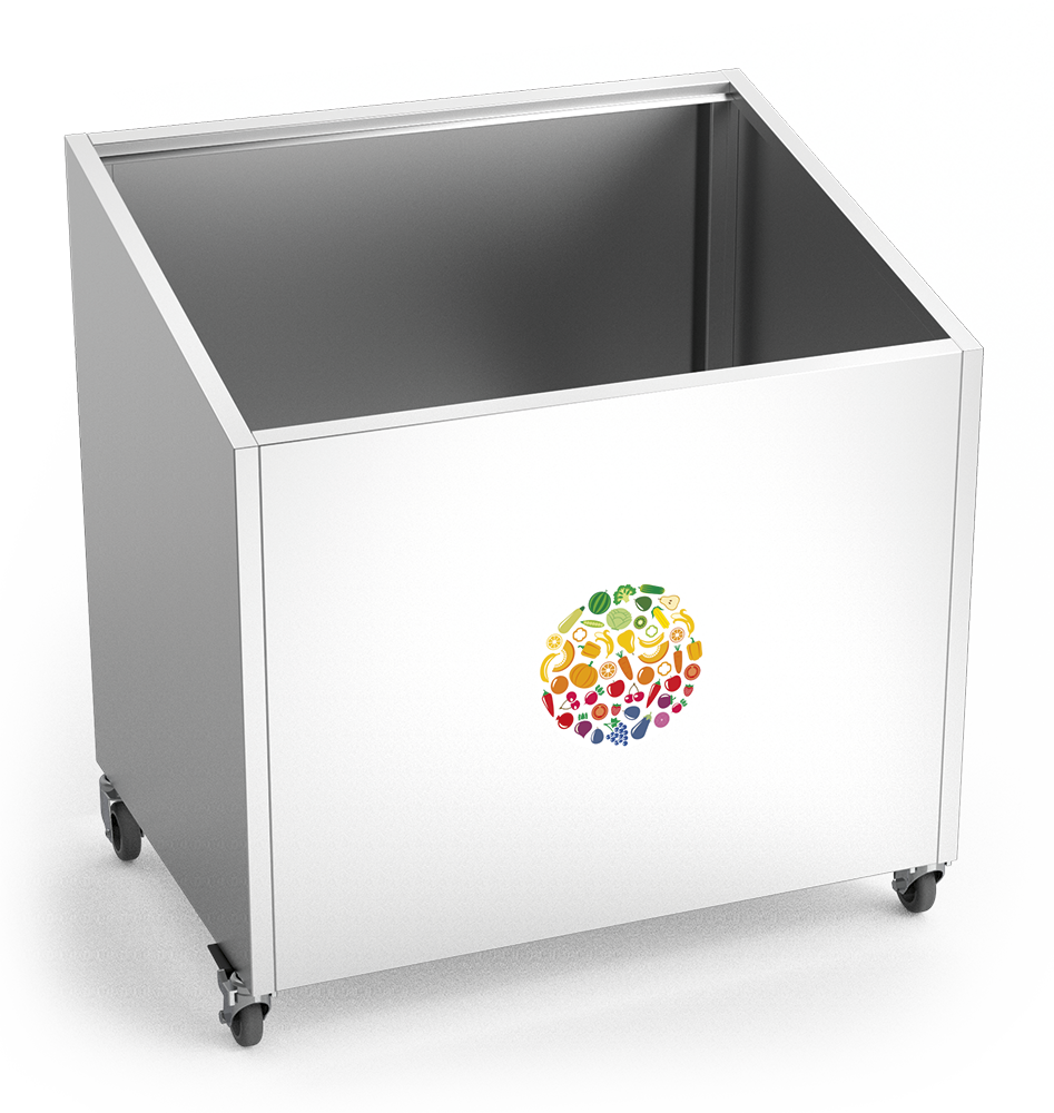 [075610] Expositor de fruites i verdures *inox amb rodes