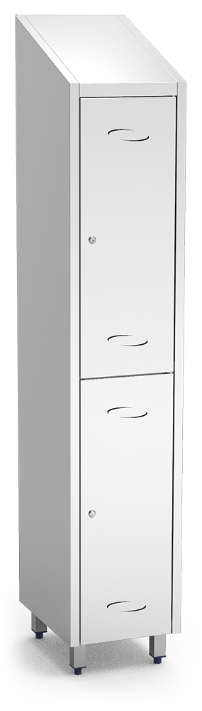 [081410] Taquilla petita de *inox 2 portes