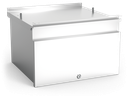 Cajón inox grande acoplado a mueble