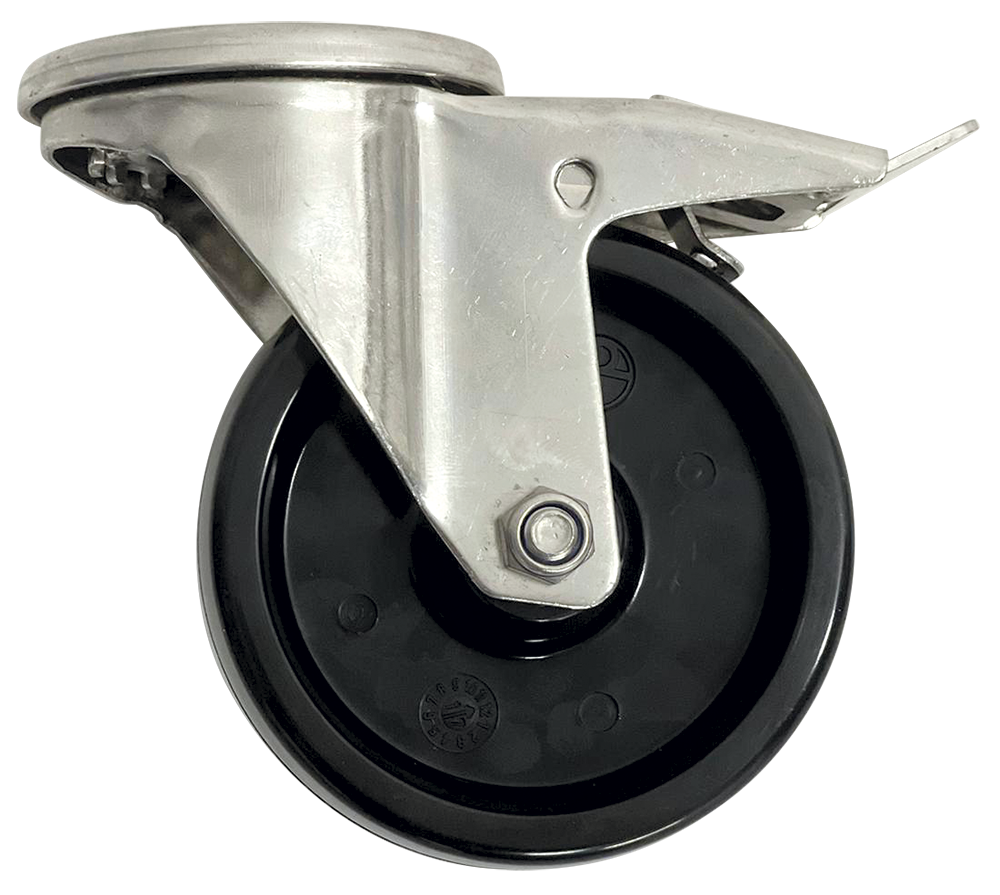[485026] Rueda anticalòrica amb fre en acer inoxidable *ø100 mm.