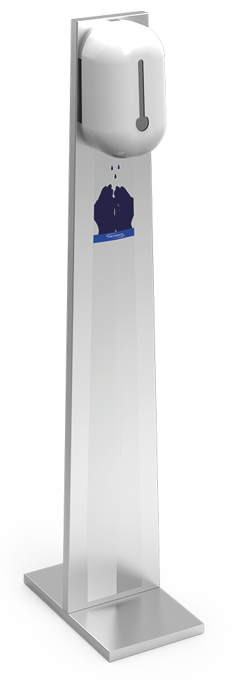 Columna *inox de desinfecció per a gel hidroalcohòlic