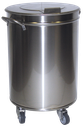 Contenedor inox con tapa y ruedas desmontables