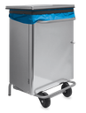 Paperera *inox de 70 *lt obertura frontal