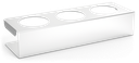 Suport organitzador d'acer inoxidable per a 3 salses