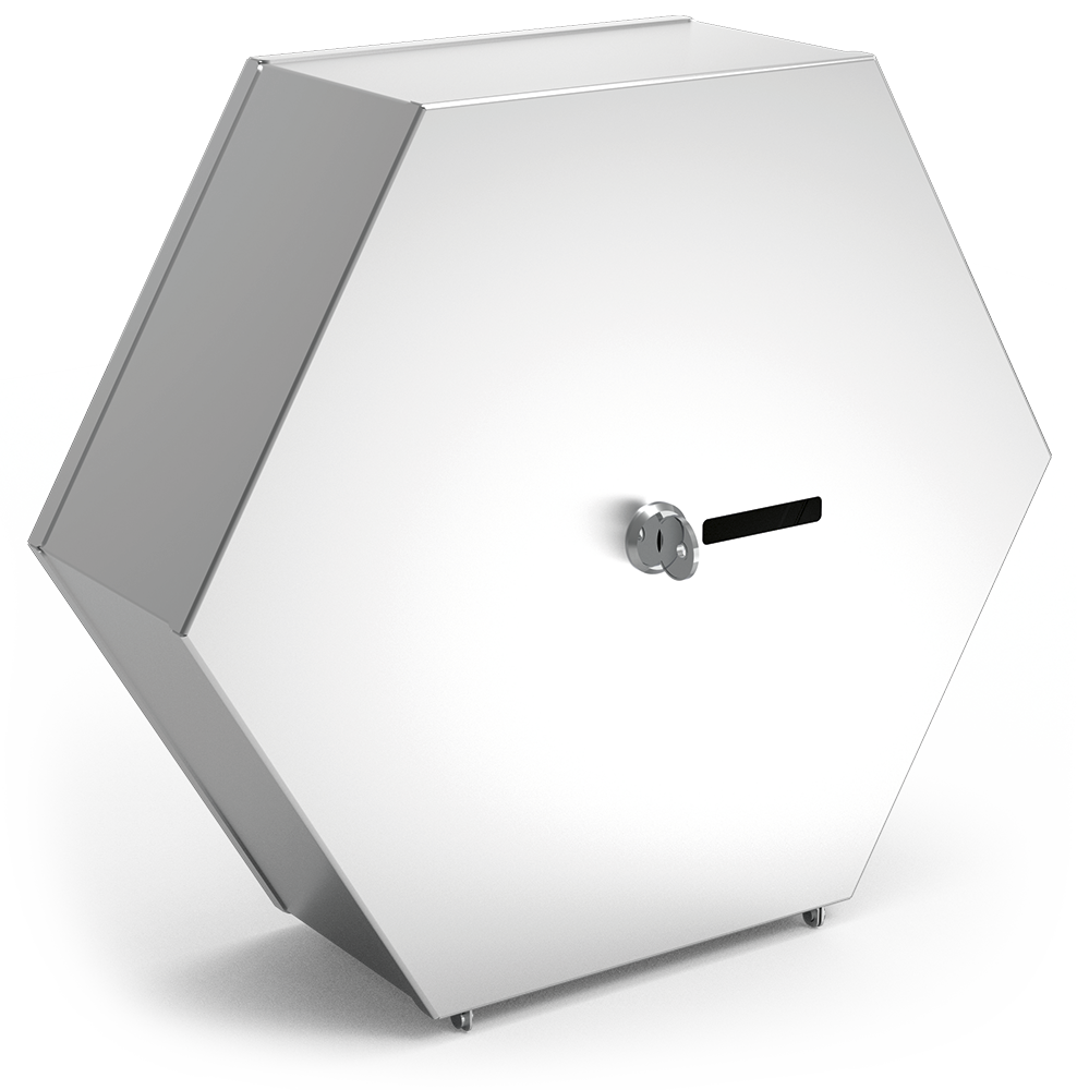 [062002] Dispensador inox hexagonal de papel higiénico