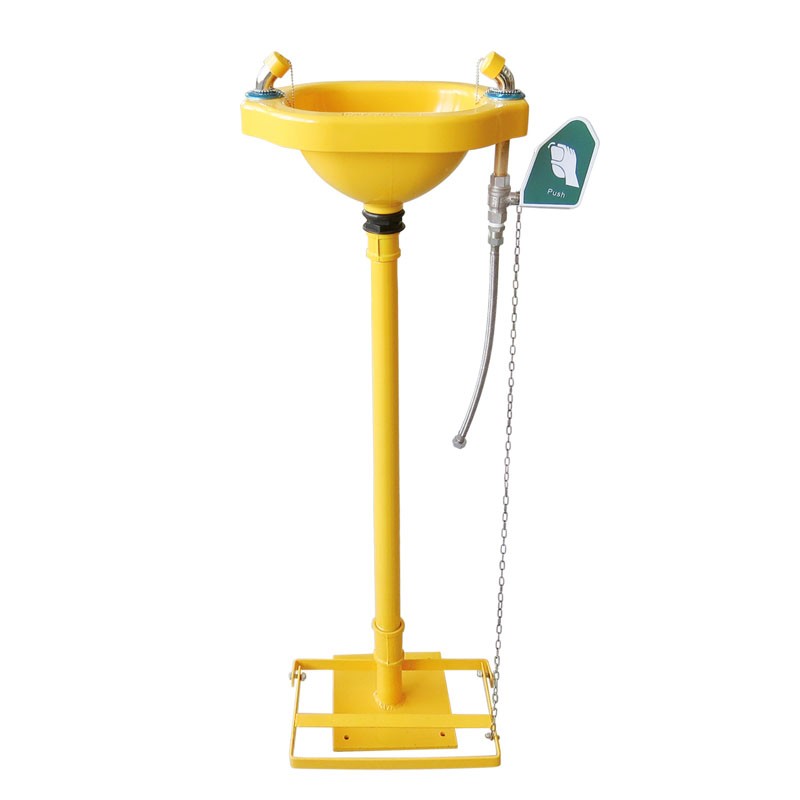 [11014] LAVAOJOS DE PEDESTAL, amarillo con pulsador y pedal