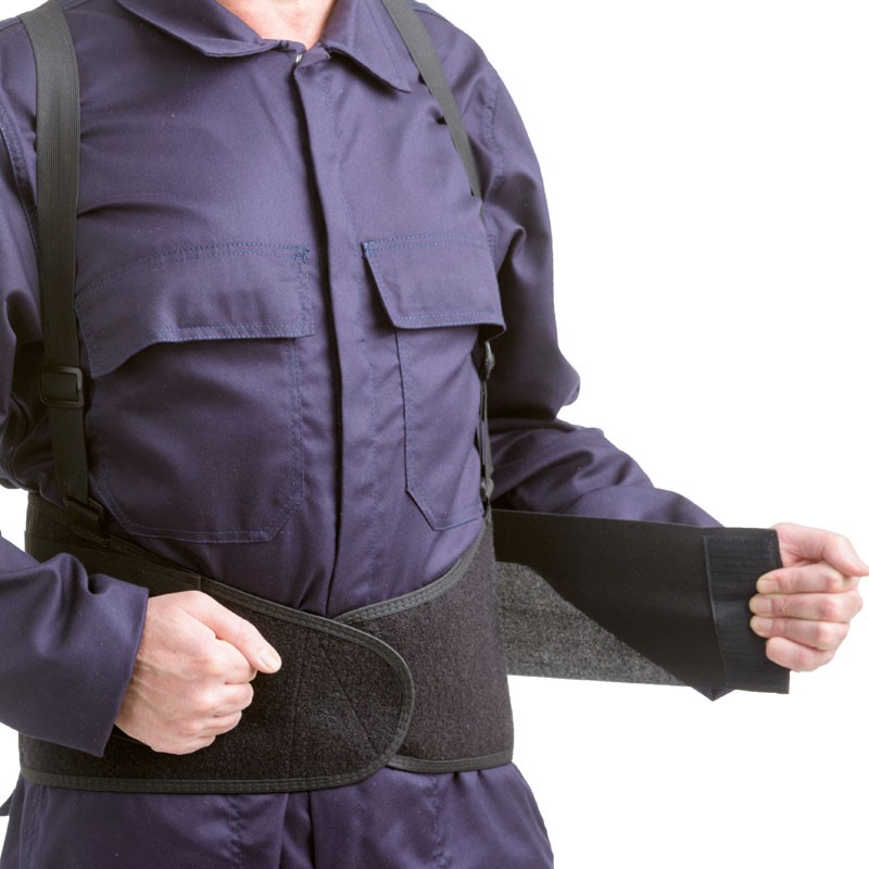 [80420] FAJA LUMBAR elástica con velcro y tirantes (en blíster)