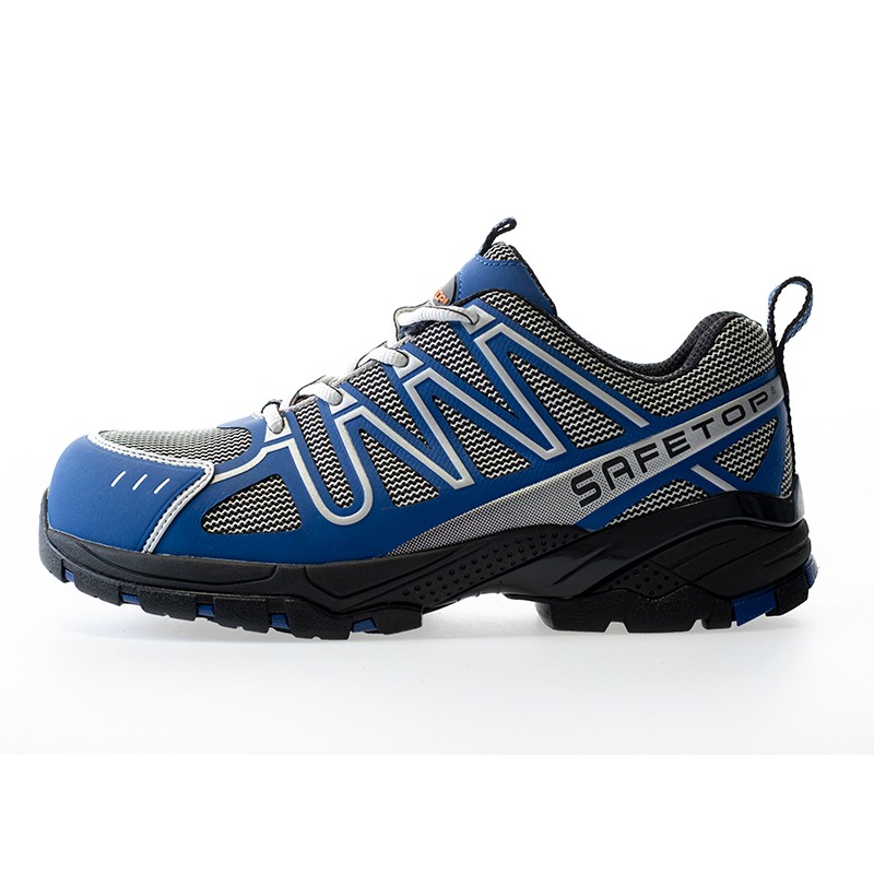 [228-AZUL] PERLIO Blue, zapato S1P azul de microfibra metal free