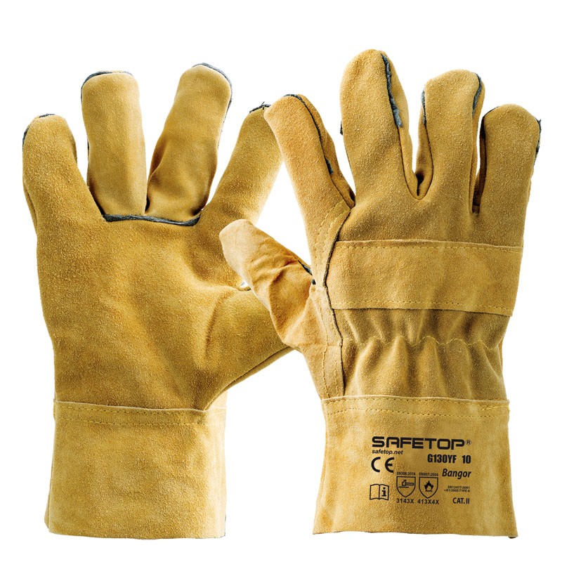 [G130YF] Bangor, Guante de Soldador Piel Serraje 28 Cm T.9 / 10