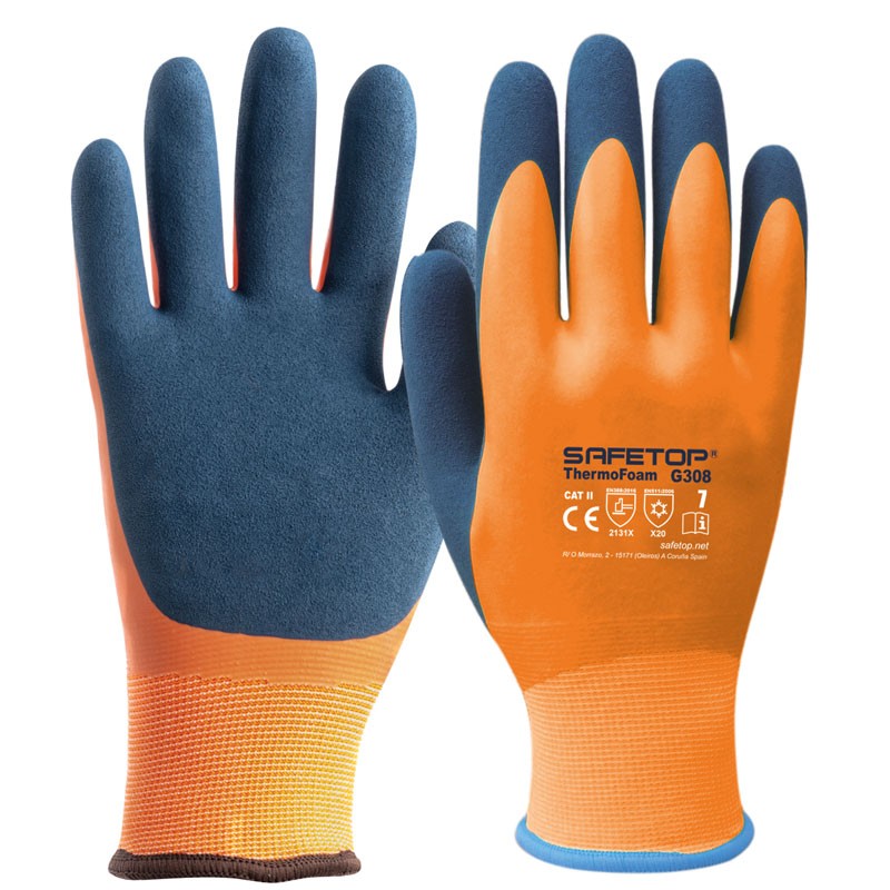 [G308] THERMOFOAM, guante látex impermeable forro antifrío