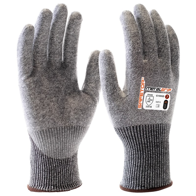 [G150GD] METALGRIP, guante anticorte B flexible gris recubierto palma