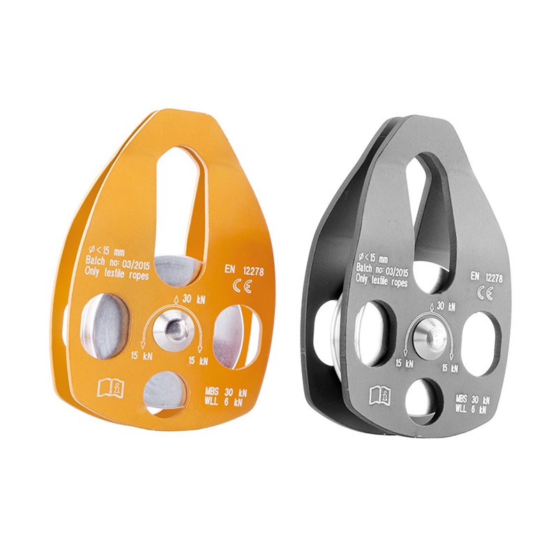 [80018] POLEA simple de aluminio para cuerdas hasta 15 mm EN12278